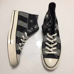 black and white vertical striped converse