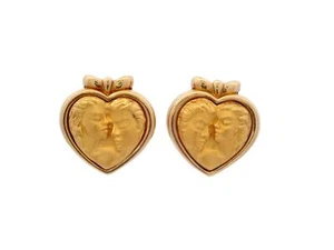 Pendientes Carrera y Carrera Romeo y Julieta Corazón Clip en Oro Amarillo 18K - Imagen 1 de 5
