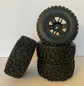 Neumáticos de camión SCT Slash curso corto y slash 1/10 (Big Block Black) - Imagen 1 de 2