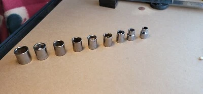 Craftsman Good Used Metric Sockets 3/8 Drive 6Point  SB3 - Image 1 of 4