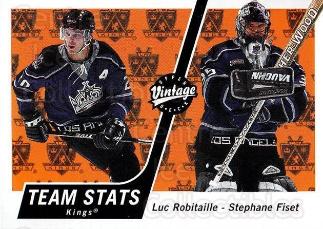 2000-01 UD Vintage #173 Luc Robitaille, Stephane Fiset - Image 1 of 1