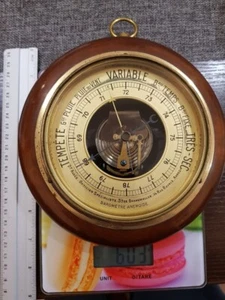 Antikes französisches Aneroid Barometer - Dr. Agnès Amiens - um 1900 - 17 cm - Bild 1 von 7