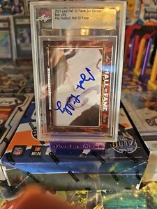 Bob Lilly Mr Cowboy 2021 Leaf Signature Hall of Fame Cut Signature Auto  
