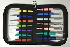 KnitPro WAVES Häkelnadel Pro Lana, 14 Alu-Häkelnadeln 2,0 - 12,0 mm, 30924 - Picture 1 of 2