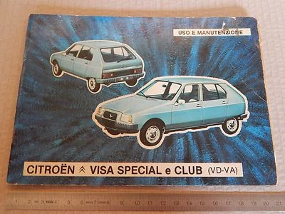MANUALE USO MANUTENZIONE ORIGINALE 1979 CITROEN VISA SPECIAL CLUB - Immagine 1 di 4