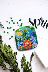Hágalo usted mismo Kit para hacer joyas "Un pez", Broche con cuentas de semillas, Kit de bordado de cuentas - Imagen 1 de 8