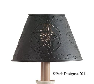 Star Punch Tin Shade - 10" - Black - Picture 1 of 1