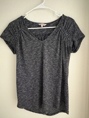 Top vintage Juicy Couture para mujer gris oscuro tejido cuello en V talla Y2K pequeña Foto 1 de 3