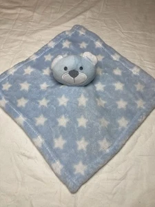 Swiggles Blue Teddy Bear Lovey Security Blanket White Stars Comfort Plush - Picture 1 of 6
