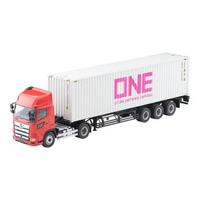 TOMYTEC LV-N292d 1/64 Hino Profia + 40ft Container Trailer Gray Die-Cast Model T - Image 1 of 4