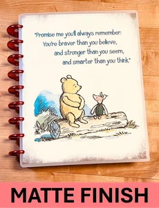 Juego de 4 cubiertas MATE Pooh & Piglet Quote para cotizar con planificador clásico HAPPY~ - Imagen 1 de 7