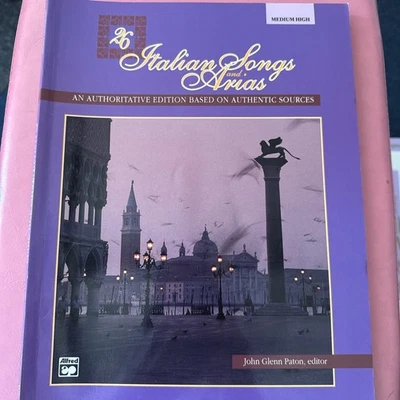 Libro de música italiano de canciones y arias medio alto ☼ Foto 1 de 3