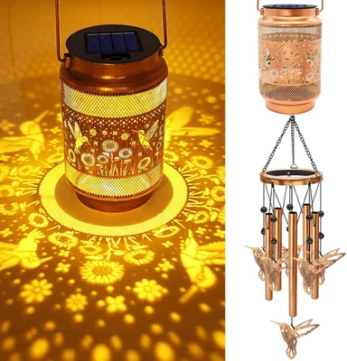 Hummingbird Solar Wind Chimes for Outside, Gifts for Christmas Mom Women Grandma - Image 1 of 4