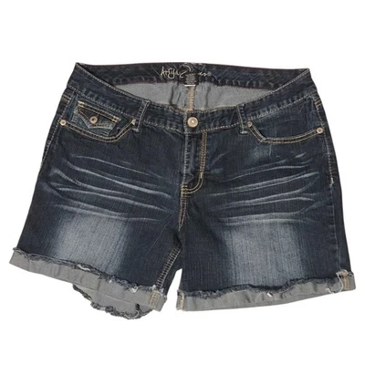 Pantalones Cortos Ariya Denim Corte 36" Cintura Talla 15/16 Bordados Foto 1 de 3