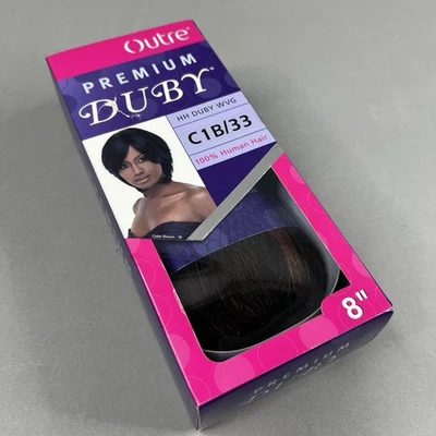 8" #1B/33 Black & Auburn Premium Duby Bob 100% наращивание человеческих волос наружный - Изображение 1 из 4