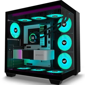 PC CASE ATX 9 PWM ARGB Wentylatory Preinstalowane, Mid-Tower Gaming PC Case, - Zdjęcie 1 z 5