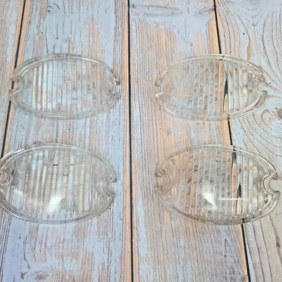 Cadillac Fleetwood 1959 4 piezas vidrio transparente guía de lente giratoria antiniebla AF5-59 RH LH OE usado Foto 1 de 4