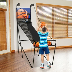 Foldable Basketball Arcade Game – Electronic Scorer, 3 Balls, Indoor Sport - Picture 1 of 11