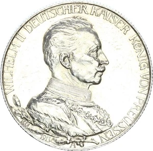 Prussia Guglielmo II 2 marchi 1913 A anniversario del governo argento pfr., f. cf./stgl. - Foto 1 di 3