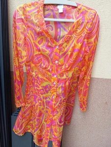 Kleid 100%Seide Longbluse Seidenkleid Sommerkleid Alba Moda Gr.34 (evtl. 36) - Bild 1 von 6