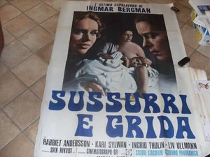 MANIFESTO SUSSURRI E GRIDA I.BERGMAN L,HULLMAN 1973 - Imagen 1 de 1