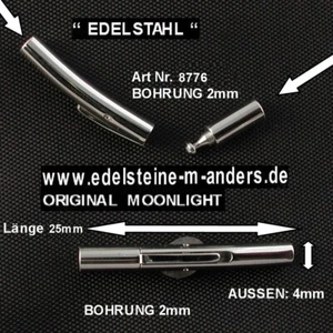 Lederbandverschluss Edelstahl Hebeldruckverschluss Leder Kautschuk Kette Armband - Bild 1 von 2