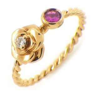 PIAGET Ring Piaget Rose Twist Diamond Pink Sapphire 750 Rose Gold #52 US6 - Picture 1 of 7