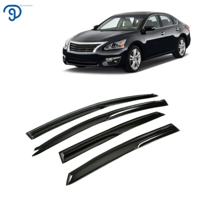 For Nissan Altima 2013-2018 Sedan Window Visor Rain Guard Deflector JDM 3D Wavy - Изображение 1 из 4