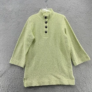 Soft Surroundings Textured Slouchy Nubby Sweater Tunic Style #25928 Green Size L - Picture 1 of 10