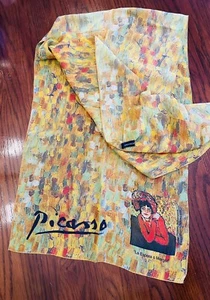 Brochier Soieries Silk Scarf Succession Picasso 2009 Made In France 54” - Picture 1 of 10