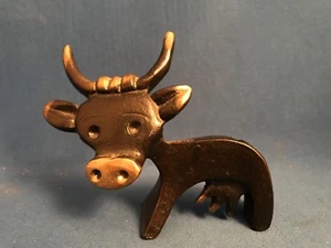 Mid Century WALTER BOSSE Black Patinated Brass "BULL" Pen Holder HERTA BALLER - Picture 1 of 6