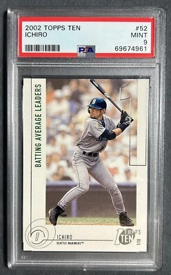 2002 Topps Ten Ichiro Suzuki 52 Seattle Mariners 2nd Year Card PSA 9 - Image 1 of 2