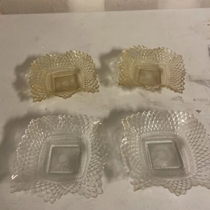 INDIANA GLAS klar quadratisch gekräuselt Diamantspitze Sägezahn gekräuselt gelb Federal - Bild 1 von 8