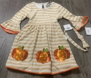 Rare Editions 4T Pumpkin Dress NEW - Picture 1 of 6