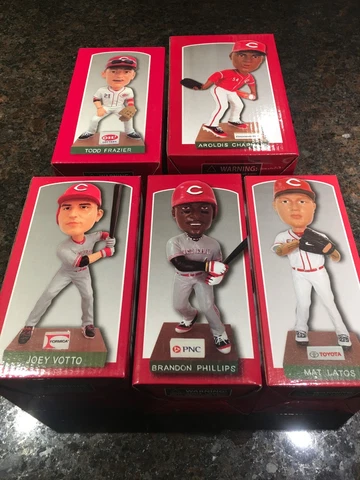 Cincinnati REDS 2013 Bobblehead LOT - Frazier, Votto, Chapman, Phillips, Latos Cover