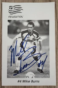 Mike Burns Signed Small Photo Card New England Revolution Soccer Legend RAD - Picture 1 of 1