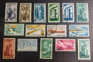 Estampillas italianas. Scott's #s 669...C132. Usado para MNH. Lote 15 tienda de sellos de sal. - Imagen 1 de 3
