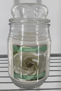 Star Lytes Elegant Gardenia Mason Jar Candle (18 oz) - New Single Wick - Picture 1 of 6