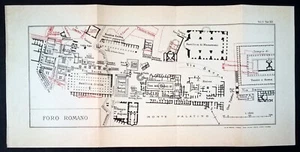 Forum Romanum - Karte - ca 1920-1930 - Bild 1 von 1