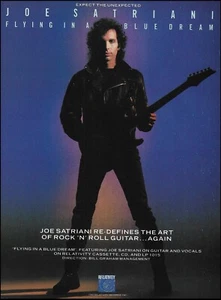 Joe Satriani Flying In A Blue Dream álbum 1989 anuncio 8 x 11 impresión de anuncio - Imagen 1 de 3