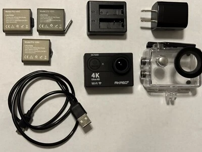 ✅Akaso EK7000 4k WiFi Action Camera With 2 Batteries & Waterproof Cover✅ - Image 1 of 4