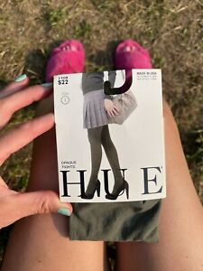 HUE SIZE 1 HERB OPAQUE 40 DENIER NYLON SPANDEX TIGHTS STYLE 4689 NWT MADE IN USA