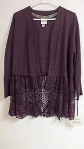 Suéter Knox Rose Frente Abierto/Chal Borgoña Para Mujer Talla XS - Imagen 1 de 9