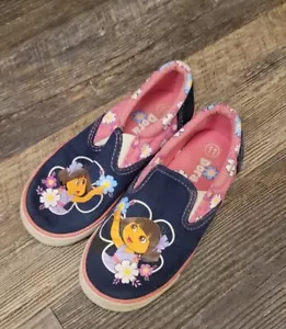 Dora the Explorer Blue Slip On Sneakers Keds Shoes Toddler Girl Size 11 Cartoon - Picture 1 of 9