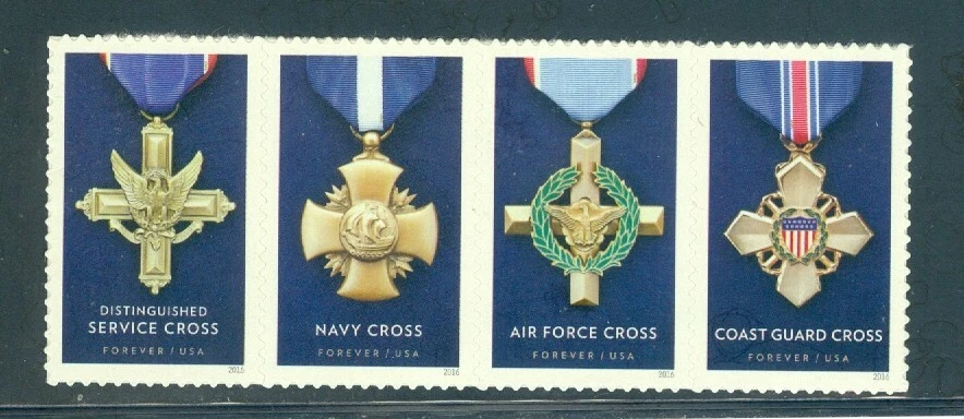 US 5065-5068 Service Cross Medals, Strip/4, Mint NH - Image 1 of 1