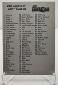 2003 Fleer Aggression WWE Checklist wrestling card - Picture 1 of 2