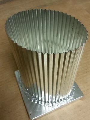 FLUTED OVAL Candle Mold (4-3/4 inches x 3-1/2 inches x 6-1/2 inches Tall) - Image 1 of 2