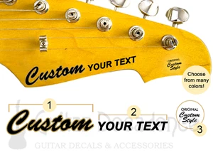 Custom Classic Vintage Guitar Headstock Waterslide Decals  - Picture 1 of 5