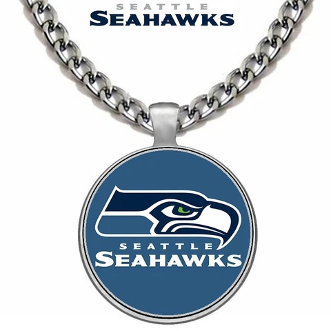 Seattle Seahawks Mens Womens 24" Stainless Steel Chain Pendant Necklace D5 Cover