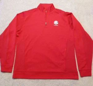Men's CB Cutter & Buck Dry-Tec 2016 Hazeltine Ryder Cup red golf pullover XL/TG - Picture 1 of 5